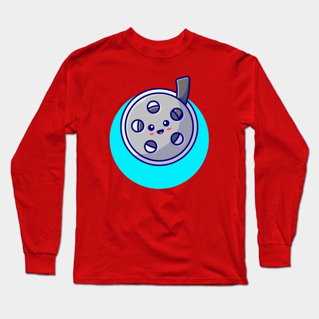 Cute Roll Film Movie Cartoon Vector Icon Illustration Long Sleeve T-Shirt by Catalyst Labs